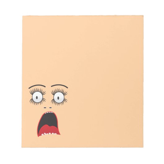 Funny Surpried lady face Notitieblok (Voorkant)