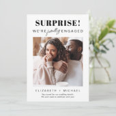 Funny Surprise, eindelijk foto-Verloving Aankondiging (Staand voorkant)