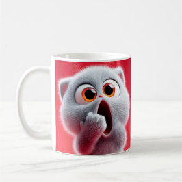 Funny Surprised Cat Coffee Mug – Cute Gift for Cat Koffiemok