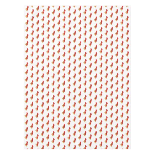 Funny Surprised Curious Rooster Tablecloth Tafelkleed (Voorkant)
