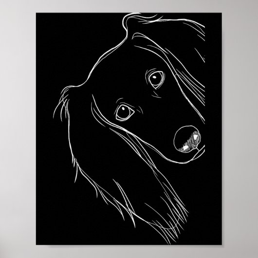 Funny Surprised Dog Saluki Poster (Voorkant)