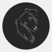 Funny Surprised Dog Saluki  Ronde Sticker (Voorkant)
