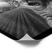 Funny Surprised Ed Cat Selfie With Alien Ufo Cat U Poster (Hoek)