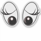 Funny Surprised Eyes Sticker (Voorkant)