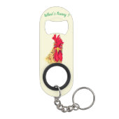 Funny Surprised Rooster Sleutelhanger flesopener Mini Flessenopener (Achterkant)
