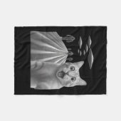 Funny Surprised Scared Cat Selfie With Bigfoot And Fleece Deken (Voorkant (Horizontaal))