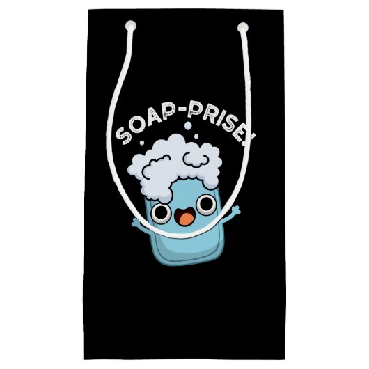 Funny Surprised Soap Pun Dark BG Klein Cadeauzakje (Voorkant)