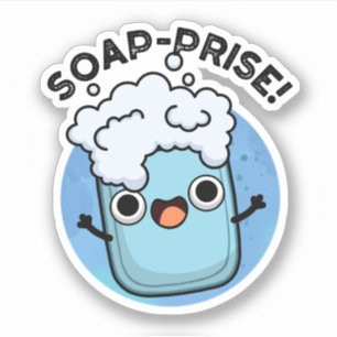 Funny Surprised Soap Pun Sticker