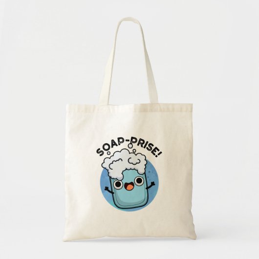 Funny Surprised Soap Pun Tote Bag (Voorkant)