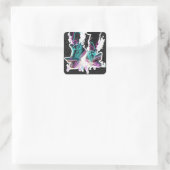 Funny Surreal Italian Meme Art - Abstract Brainrot Vierkante Sticker (Tas)