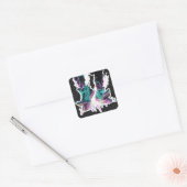 Funny Surreal Italian Meme Art - Abstract Brainrot Vierkante Sticker (Envelop)