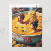 Funny Surreal Ramen Hot Tub Briefkaart (Voorkant / Achterkant)