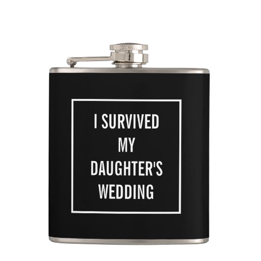 Funny Survived Daughter's Wedding Black and White Heupfles (Voorkant)