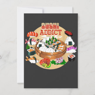 Funny Sushi Addict Asian Food Lover Gift Sushi T-S Kaart