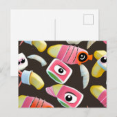 Funny Sushi Briefkaart (Voorkant / Achterkant)