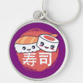 Funny Sushi Cartoon Design Sleutelhanger (Voorkant)