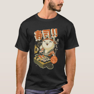 Funny Sushi Cat Chef T-shirt