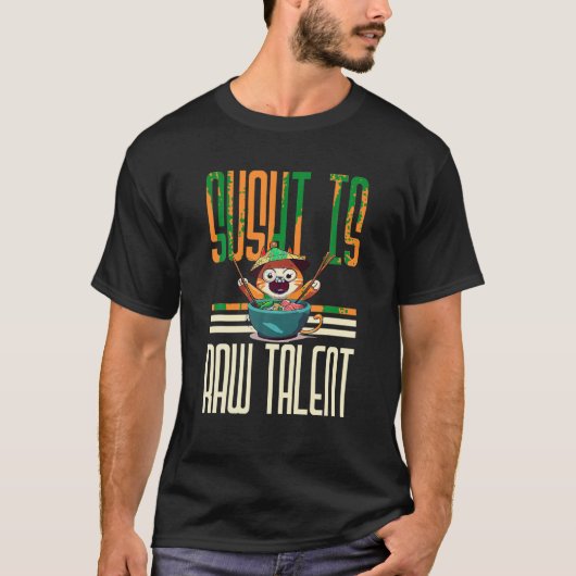 Funny Sushi Cat T-shirt (Voorkant)
