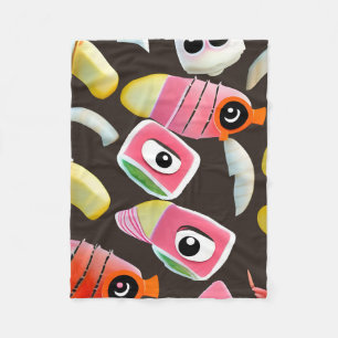 Funny Sushi Fleece Deken