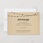 Funny Sushi Invitation Reply Kaart Insert - Kraft (Voorkant)