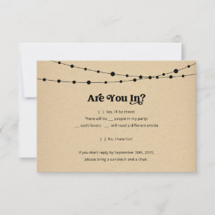 Funny Sushi Invitation Reply Kaart Insert - Kraft
