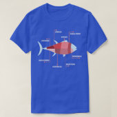 FUNNY SUSHI  Japanese Fish Anatomy Food Gift  T-shirt (Design voorkant)