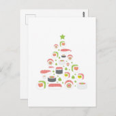 Funny Sushi Lovers kerstboom Voeg tekst toe Briefkaart (Voorkant / Achterkant)