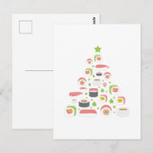 Funny Sushi Lovers kerstboom Voeg tekst toe Briefkaart (Voorkant / Achterkant)