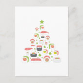 Funny Sushi Lovers kerstboom Voeg tekst toe Briefkaart (Voorkant)