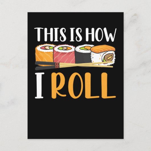 Funny Sushi Maker Witty Japanese Food Maki Briefkaart (Voorkant)