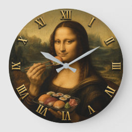 Funny Sushi Mona Lisa Grote Klok