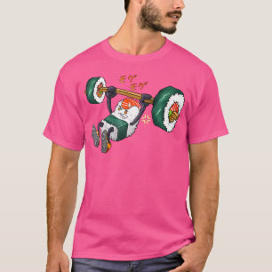 Funny Sushi Weight Lifting Gym Fitness Mannen T-shirt