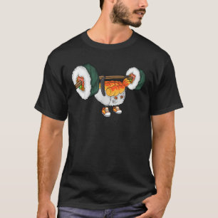 Funny Sushi Weight Lifting Japans voedsel Gym Gift T-shirt