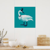 Funny Swan Birdwatch Poster (Keuken)