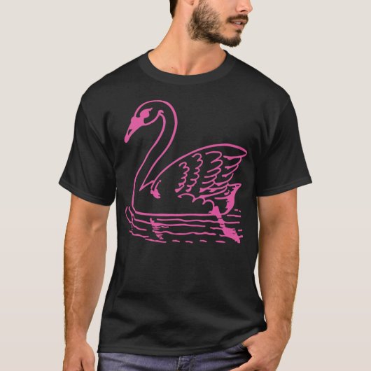 Funny Swan liefde T-shirt (Voorkant)