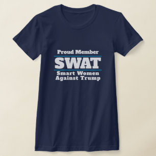 Funny "SWAT: slimme vrouwen tegen Trump" T-shirt
