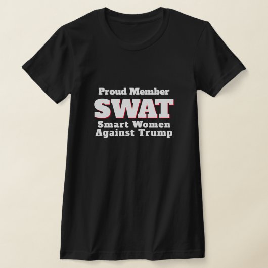 Funny "SWAT: slimme vrouwen tegen Trump" T-shirt (Laagn)