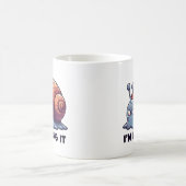 Funny Sweaty Snail Mug – “I’m Doing It” Motivation Koffiemok (Center)