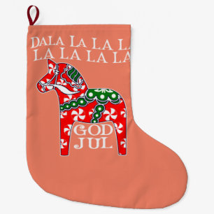 Funny Swedish KerstGod Jul Dala Horse Dalahos Grote Kerstsok