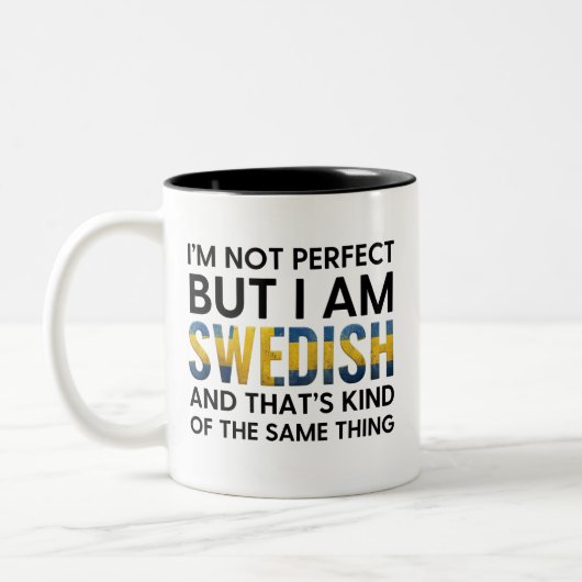 Funny Swedish Tweekleurige Koffiemok (Links)