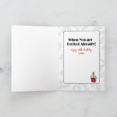 Funny Sweet 60th Birthday Vrouw Cartoon Modern Kaart (Binnen)