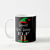 Funny Sweet And Sy Elf Shirt Xmas Family Matching Koffiemok (Links)