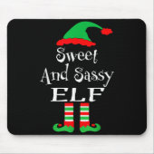Funny Sweet And Sy Elf Shirt Xmas Family Matching Muismat (Voorkant)