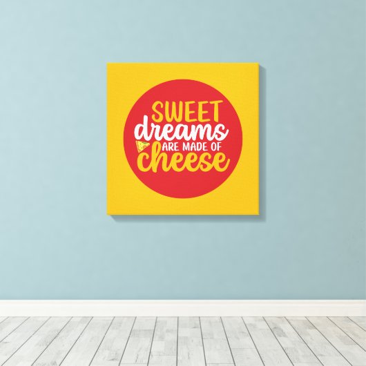 Funny Sweet Dreams gemaakt van de Tsjetsjeense Kie Canvas Afdruk (Insitu (Houten vloer))
