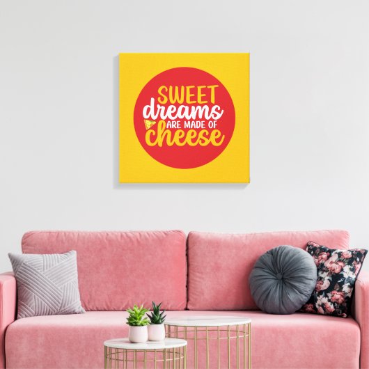 Funny Sweet Dreams gemaakt van de Tsjetsjeense Kie Canvas Afdruk (Insitu (Woonkamer))