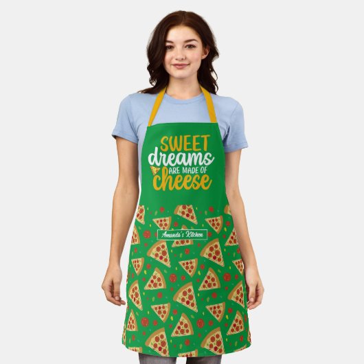 Funny Sweet Dreams Made of Cheese Pizza Pattern Schort (Gedragen)