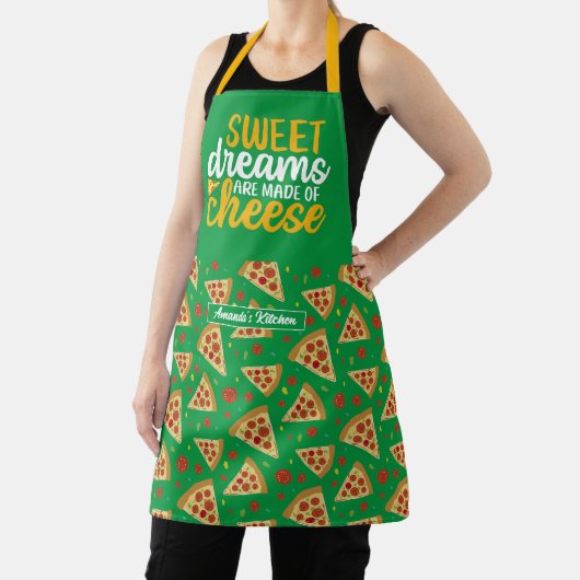 Funny Sweet Dreams Made of Cheese Pizza Pattern Schort (Insitu)