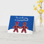 Funny Sweet Gingerbrood Husband Kaart (Gele Bloem)