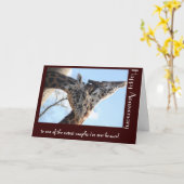 Funny, Sweet Giraffe Jubileum, Cutest Couple Kaart (Gele Bloem)