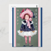 Funny Sweet  Girl Cheerful Easter Alt Copy Briefkaart (Voorkant / Achterkant)